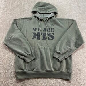 econscious‎ Hoodie Mens Large Green We Are MT'S Graphic Organic Cotton Blend